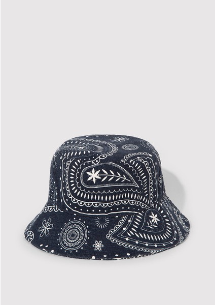 Baskılı Lacivert Bucket Şapka 1912974-70491