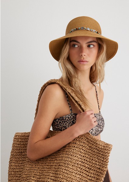 Kahverengi Hasır Şapka 1912996-70202