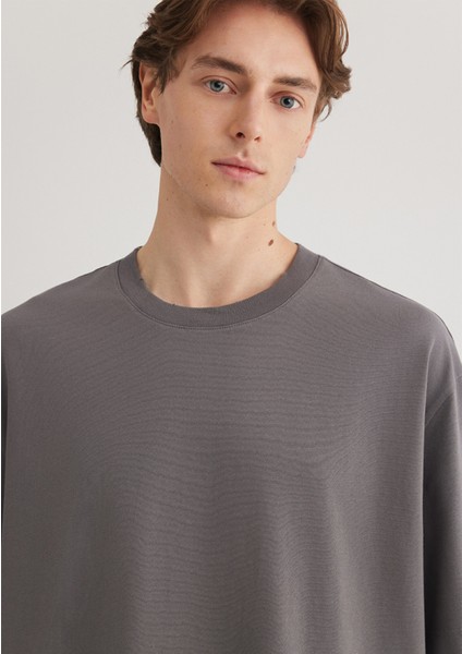 Gri Basic Tişört 0612489-80020