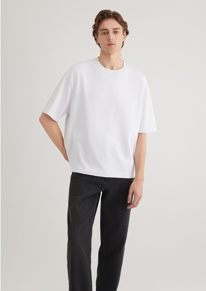 Beyaz Basic Tişört 0612489-620