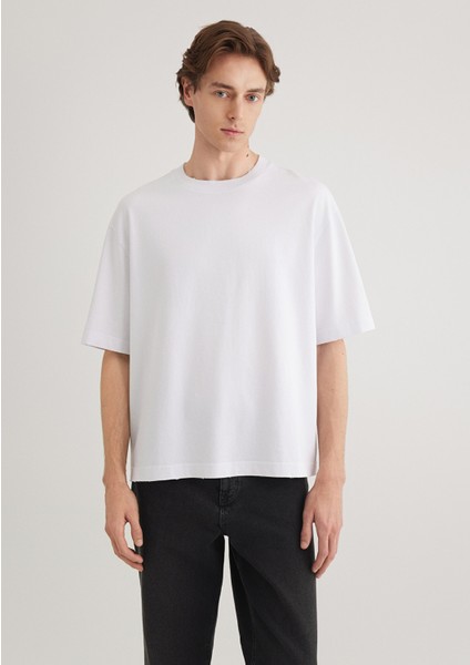 Beyaz Basic Tişört 0612489-620