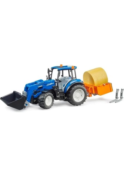 Bruder New Holland T5 120 Kepçeli Ataşman Setli