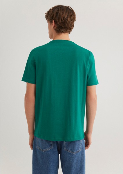 Mavi Logo Baskılı Yeşil Tişört 0610635-71916