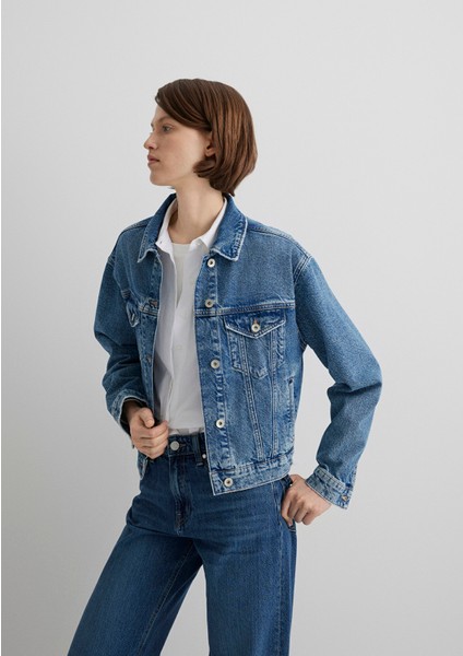 Megi Mavi Premium Indigo Mavisi Jean Ceket 1110389-89162