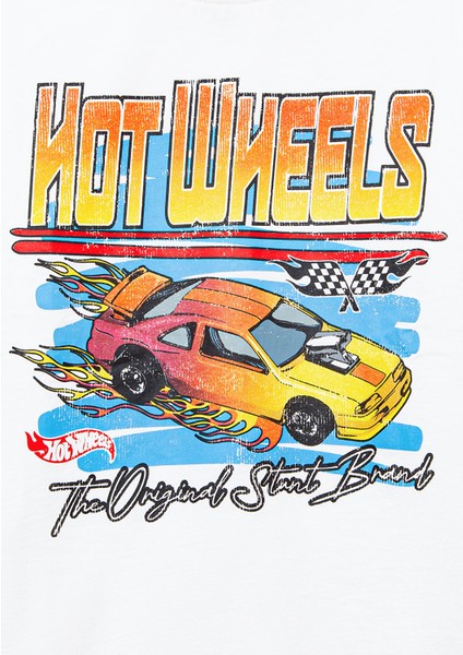 Hot Wheels Baskılı Ekru Tişört 6610304-70057