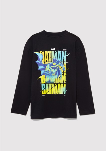 Batman Baskılı Siyah Tişört 6610294-900
