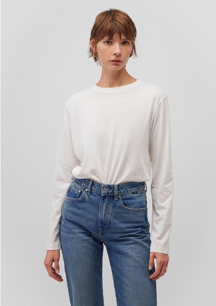 Uzun Kollu Ekru Basic Tişört 1613038-70057