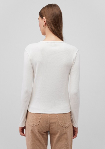 Uzun Kollu Ekru Basic Tişört 1613040-70057