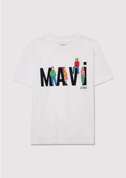 Mavi Baskılı Ekru Tişört 6610280-70057 indirimleri