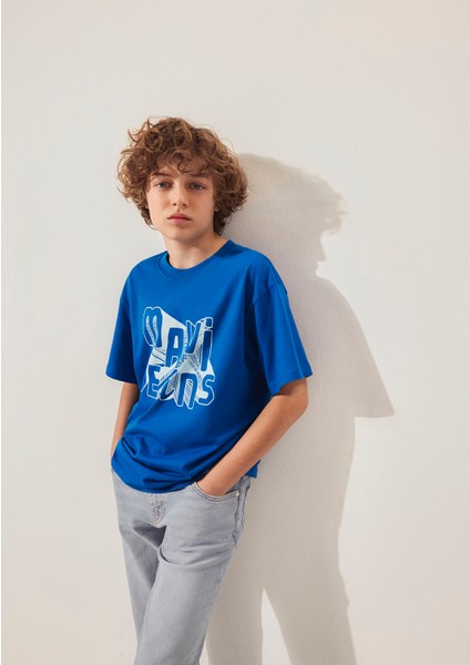 Mavi Jeans Baskılı Mavi Tişört 6610281-82491