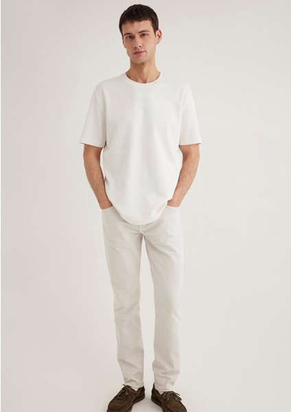 Ekru Basic Tişört 0612731-70057