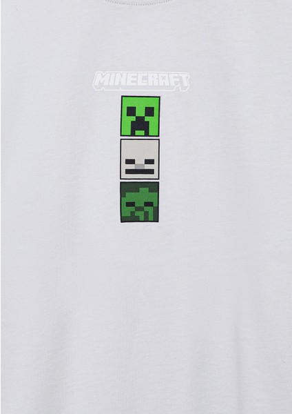 Minecraft Baskılı Gri Tişört 6610344-80618
