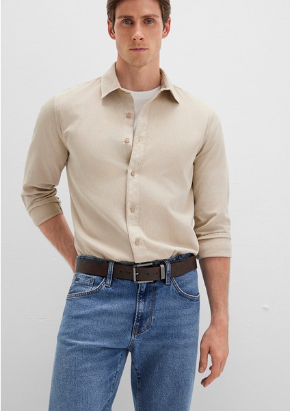 Kahverengi Suni Deri Kemer 0911874-85397