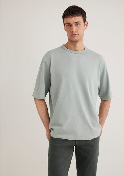 Yeşil Basic Tişört 0612595-70148
