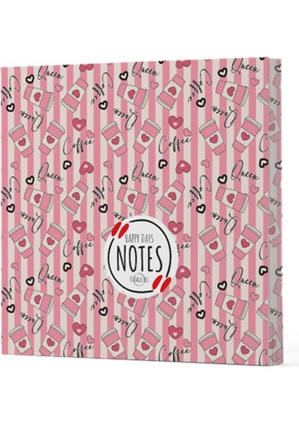 Kahve 8 - Çizgisiz Yan Boyamalı Defter