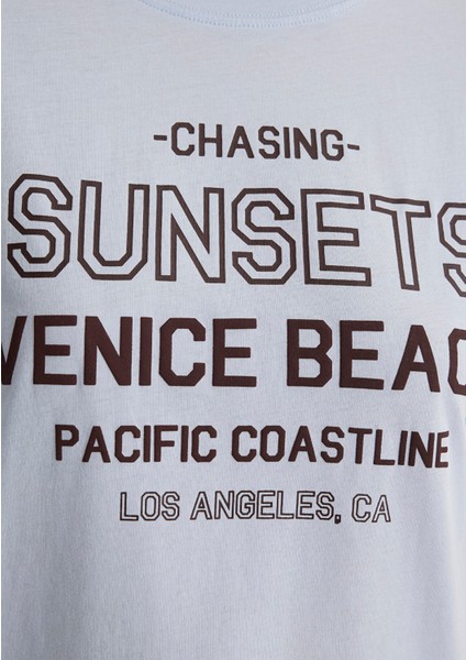 Baskılı Mavi Tişört 1613182-89201