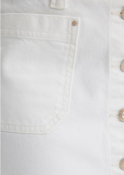 Silvana Gold Premium Kırık Beyaz Jean Etek 1310404-89729