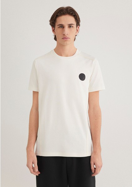 Mavi Pro Logo Ekru Tişört 0612747-70057