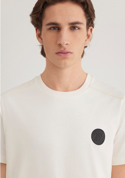 Mavi Pro Logo Ekru Tişört 0612747-70057