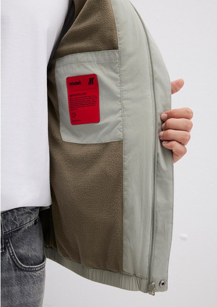 Su İtici Kapüşonlu Yeşil Mont 0110614-71484