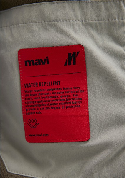 Su İtici Kapüşonlu Yeşil Mont 0110614-71484