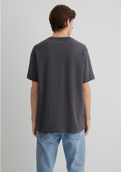 Dreamer Baskılı Gri Tişört 0612807-80955