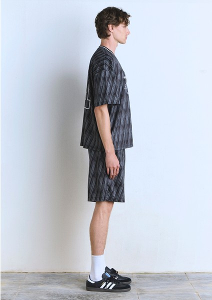 Los Angeles Baskılı Siyah Forma Tişört 0612761-90556