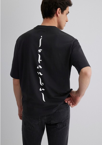 Istanbul Baskılı Siyah Tişört 0612999-900