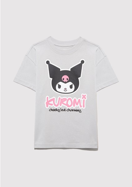 Kuromi Baskılı Gri Tişört 7610379-70075