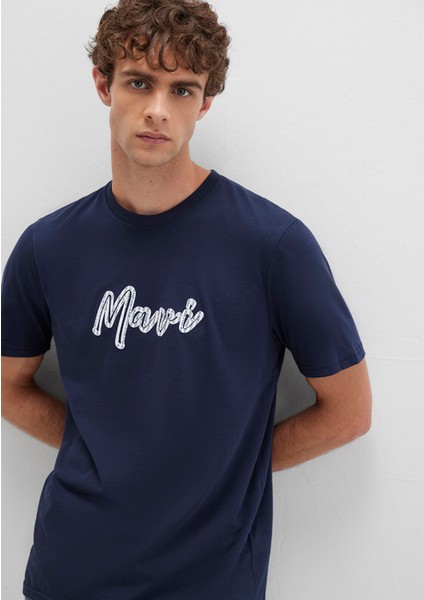 Mavi Baskılı Lacivert Tişört 0612935-70490