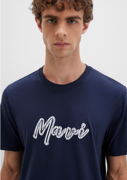 Mavi Baskılı Lacivert Tişört 0612935-70490