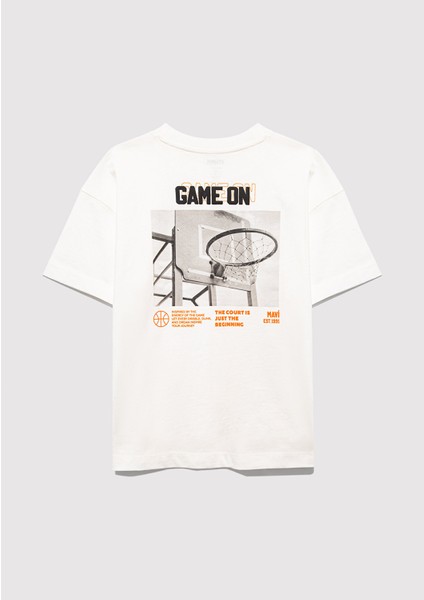 Baskılı Ekru Tişört 6610354-70057