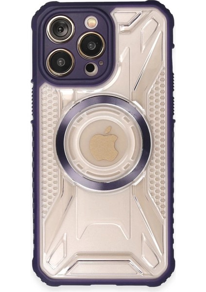 iPhone 14 Pro Max Kılıf Prag Magneticsafe Kapak - Derin MOR-(5796)