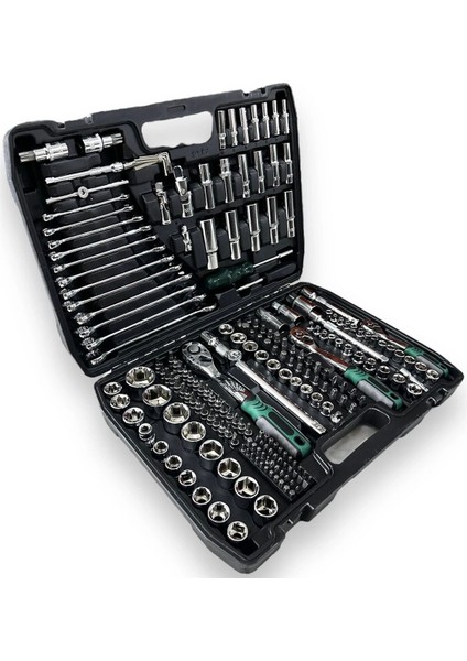 Tam Profesiyonel Germany 72 Diş Eğik Cırcır 216 Parça Lokma Takımı Oto Tamirci Tam Set 1/2-3/8-1/4 fiyatları