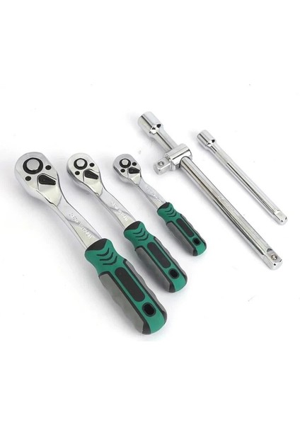 Tam Profesiyonel Germany 72 Diş Eğik Cırcır 216 Parça Lokma Takımı Oto Tamirci Tam Set 1/2-3/8-1/4