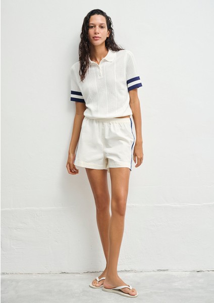 Ekru Şort 1410222-70057