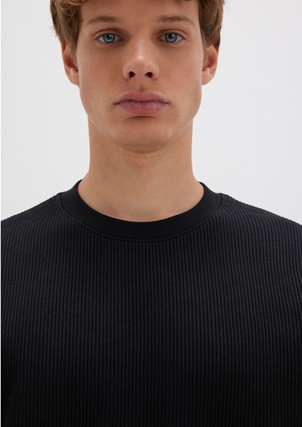 Siyah Dokulu Sweatshirt 0S10407-900