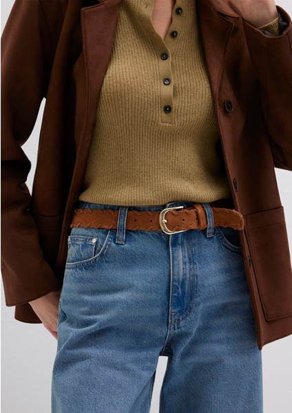 Kahverengi Süet Deri Kemer 1913565-70304