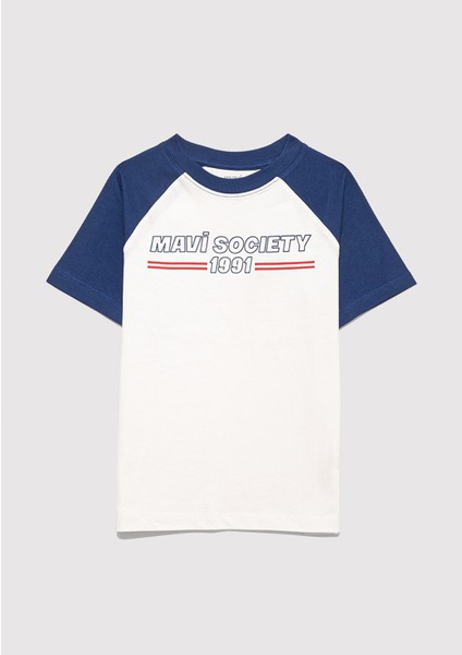 Baskılı Ekru Tişört 6610357-70057