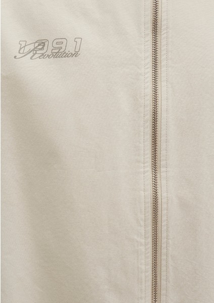 MV Baskılı Ekru İnce Ceket 0211690-70065