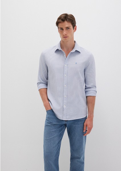 Çizgili Mavi Gömlek 0211653-90862