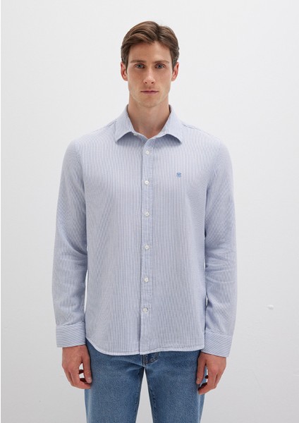 Çizgili Mavi Gömlek 0211653-90862