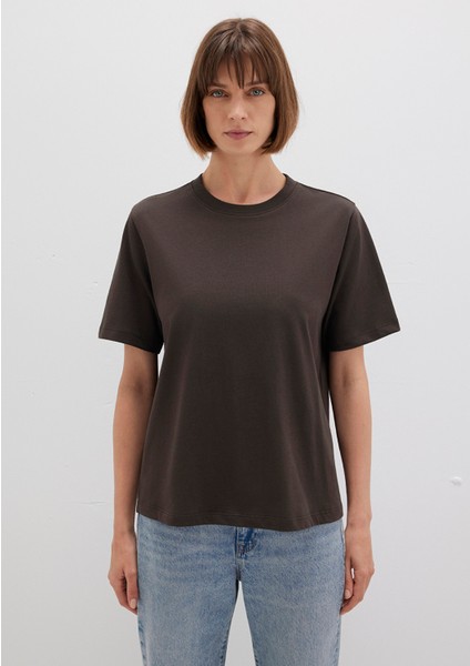 Kahverengi Basic Tişört 1600965-90707