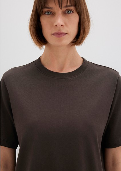 Kahverengi Basic Tişört 1600965-90707