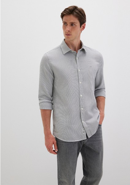 Çizgili Yeşil Gömlek 0211653-90861