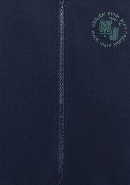 MJ Baskılı Lacivert Sweatshirt 6S10127-82318