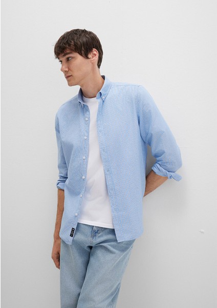 Çizgili Mavi Gömlek 0211710-90934