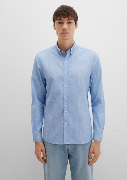 Çizgili Mavi Gömlek 0211710-90934
