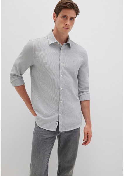 Çizgili Yeşil Gömlek 0211653-90861