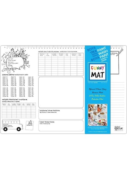 Funny Mat - Çalışma Masam (My Desk - Küçük Boy) - 33,5X48CM